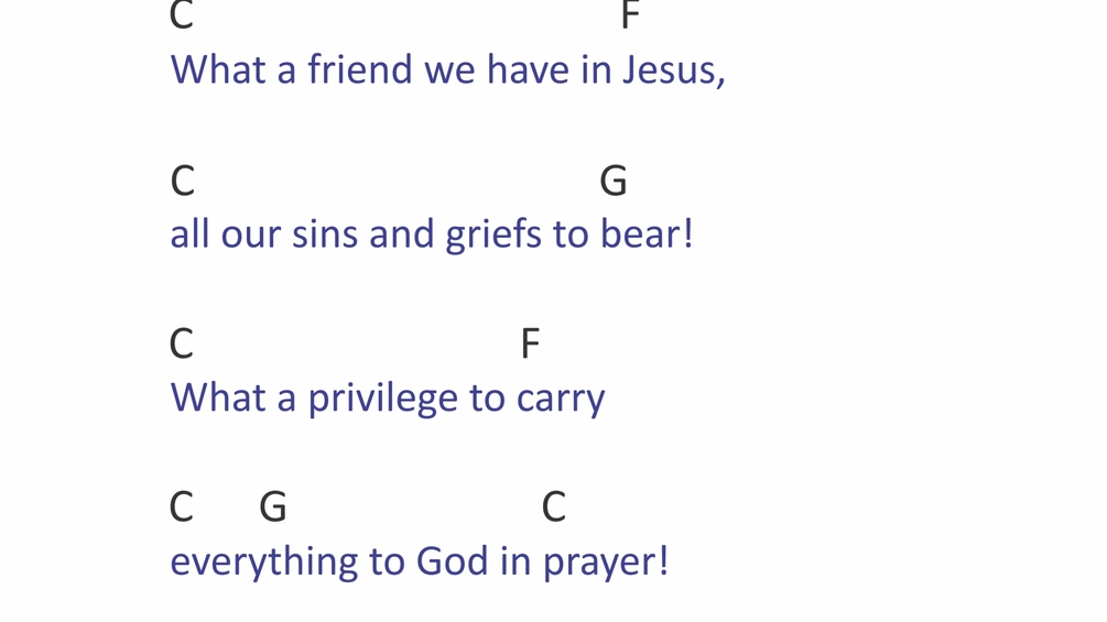 what a friend we have in jesus guitar chords lead sheet