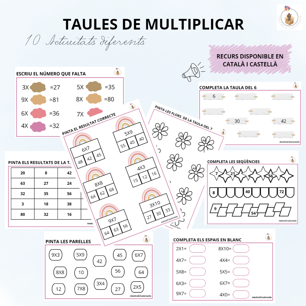 TAULES DE MULTIPLICAR (Català)