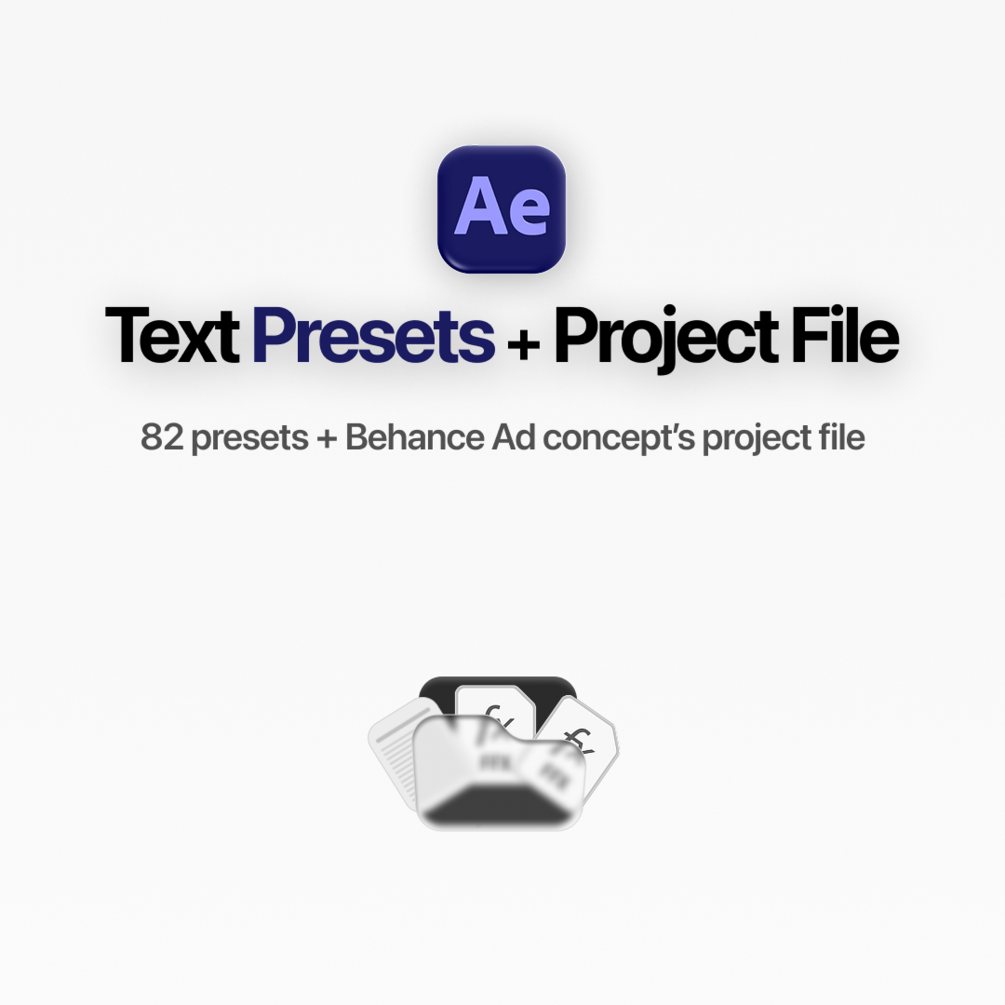 82 text animations + Ae project File