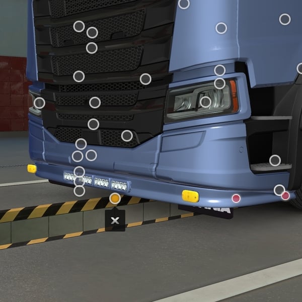 ´ [front mudflaps tuning part] Scania NG front bumper extension (lipo) with lazer highbeam by WC007 D3SIGN