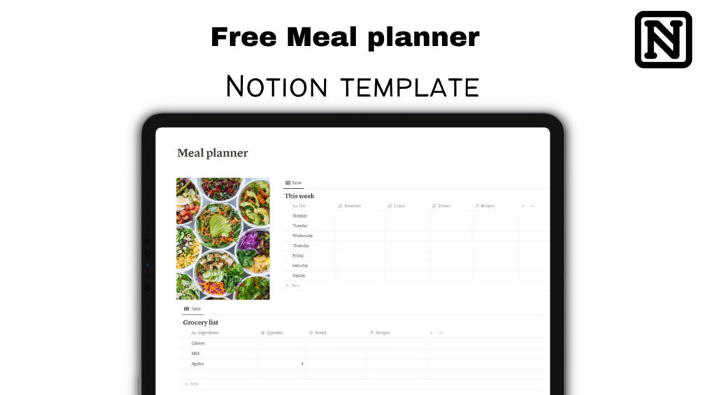 Meal Planner  Notion Template