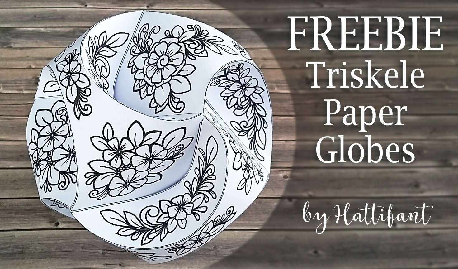triskele paper globes - flower edition freebie