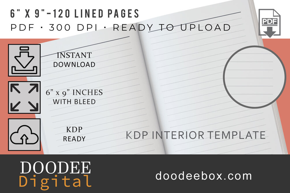 6x9 Lined Paper Instant Download 12x18 Journal Pages Lined Journal Pages  Printable Lined Paper Lined Pages Print 