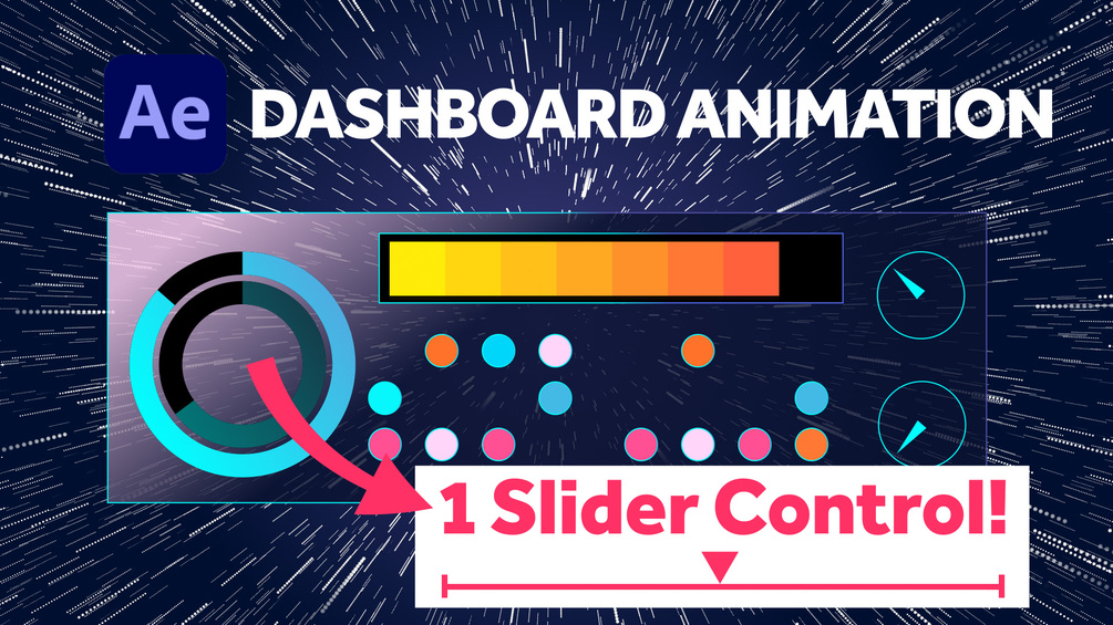 Animating a Dashboard with 1 Slider Control After Effects Project File