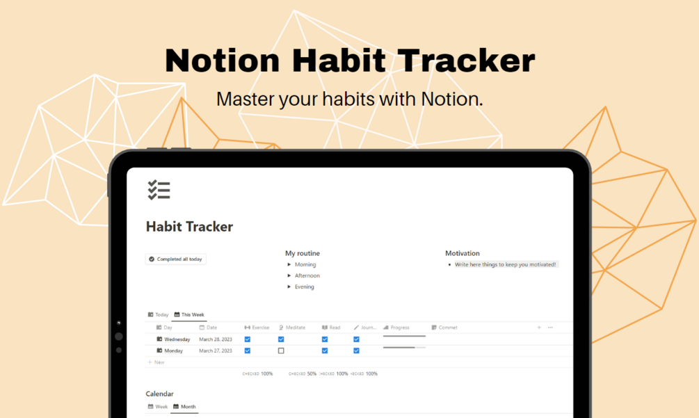 Notion Habit Tracker