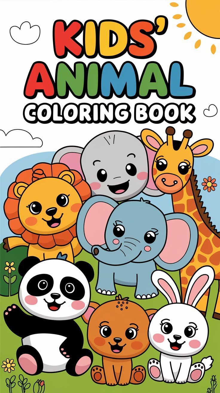 Animal Coloring books for kids - 50 coloring pages