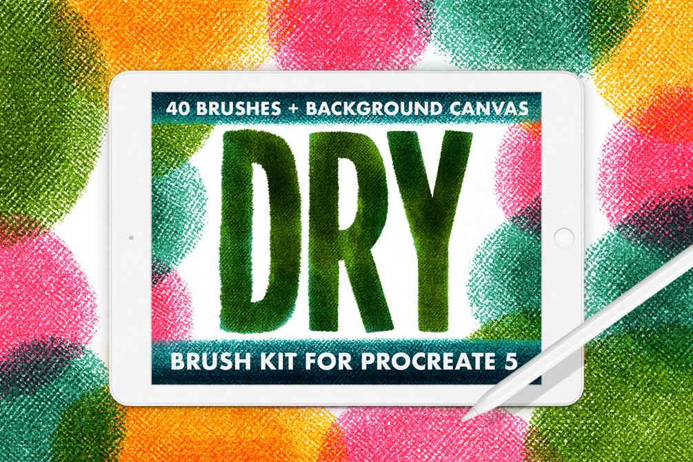 40 DRY BRUSH KIT FOR PROCREATE 5 by SeamlessTeam