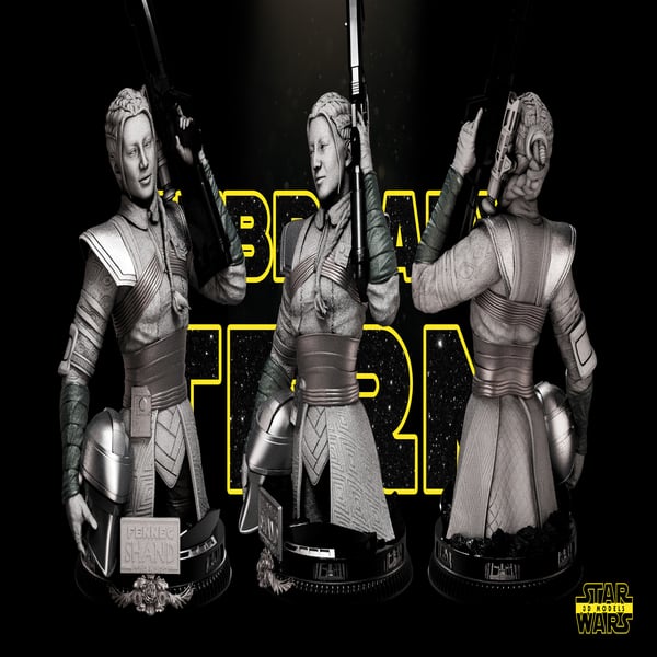 Fennec Shand Bust - Star Wars 3D Models - Tested and Ready for 3D printing