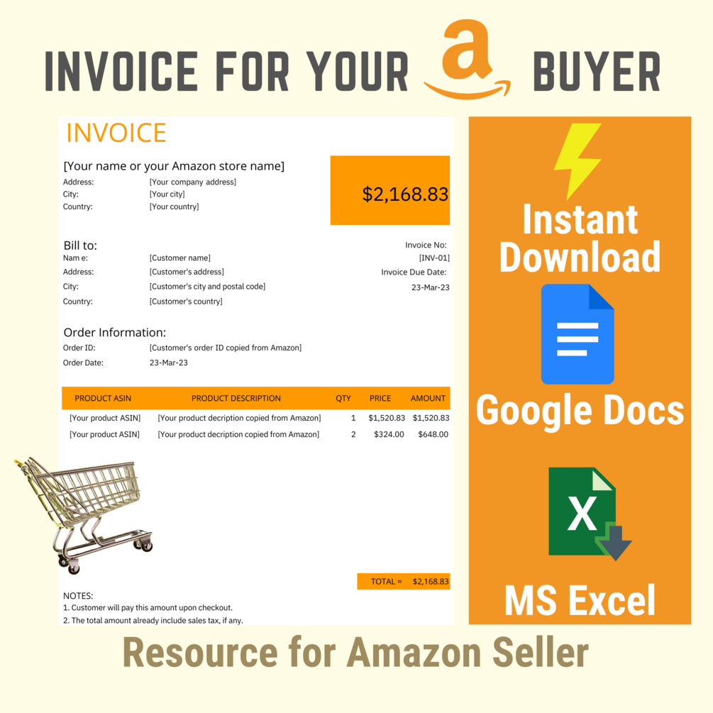 Amazon Invoice Template Excel