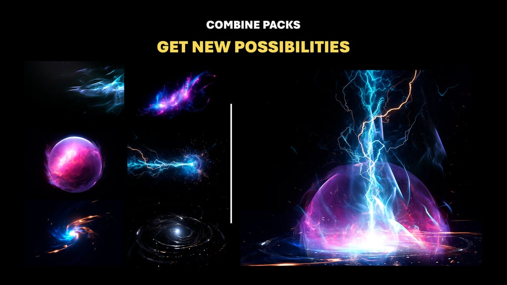 100+ Stylized Dark Magic Overlay Effects