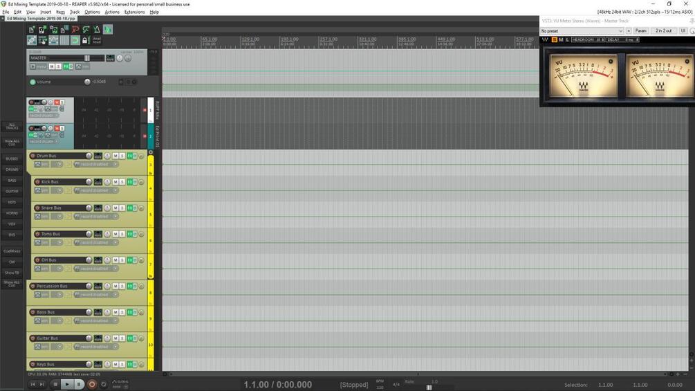 Reaper Mixing Template