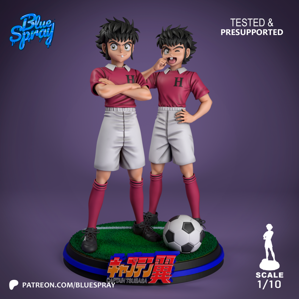 Tachibana Brothers Sculpture (Captain Tsubasa) - BlueSpray3D Models