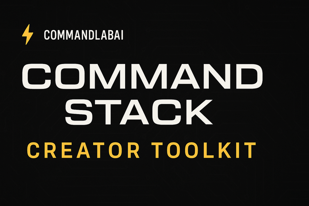 🚀 Command Stack: Creator Toolkit