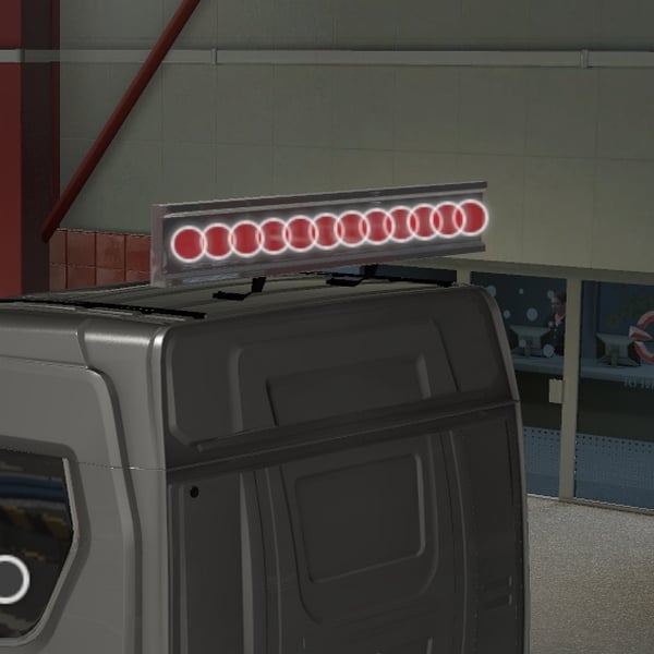 *[bar tuning part] Scania NG big back chrome cab spoiler bar slots V1 by WC007 D3SIGN