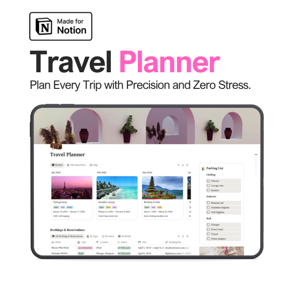 Notion Travel Planner