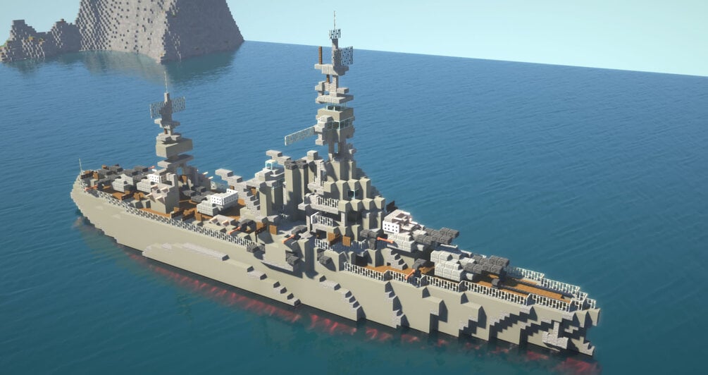 Minecraft USS Texas / New York-class Battleship (1/2 Scale)