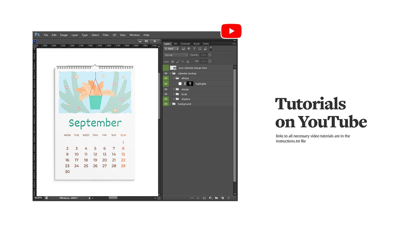 Free Calendar Mockup