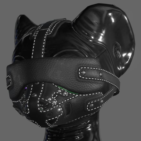 Oken Noodle Leather Muzzle & Blindfold