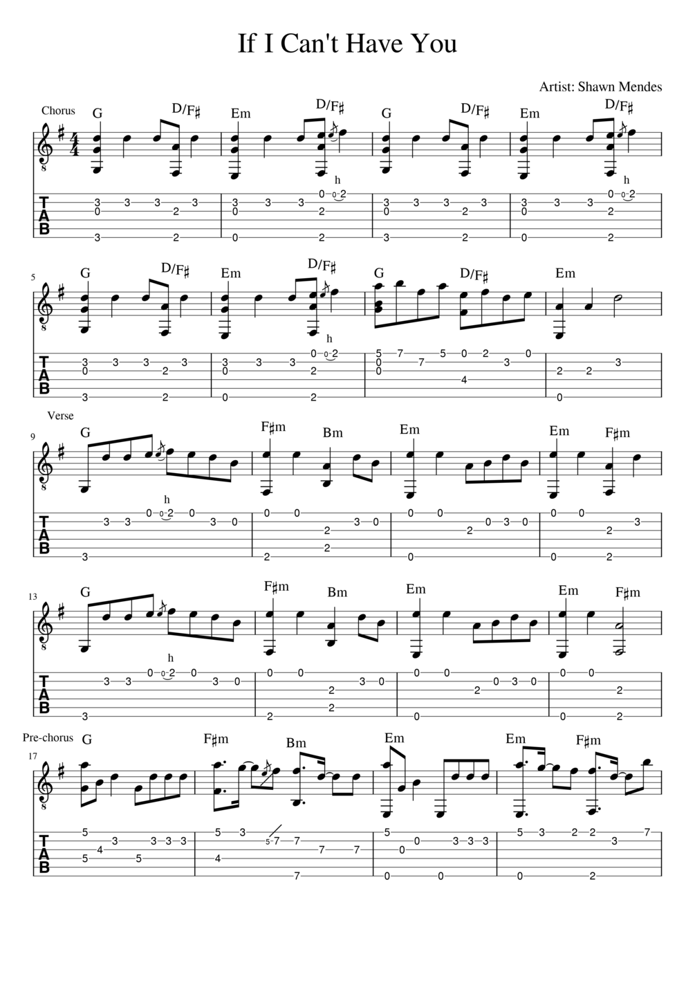 If I Can't Have You Shawn Mendes