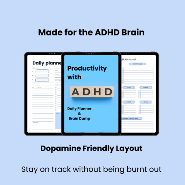 ADHD Productivity Toolkit – eBook + Planner + Checklist Bundle