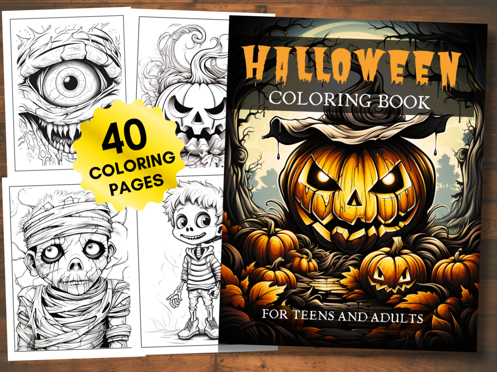 40 Halloween Coloring Pages for Adults [Printable PDF]