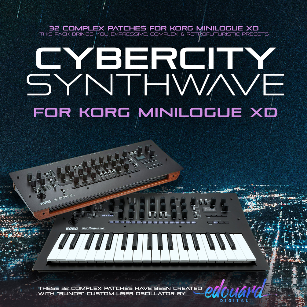 Korg Minilogue XD Sound Bank: Cybercity Synthwave