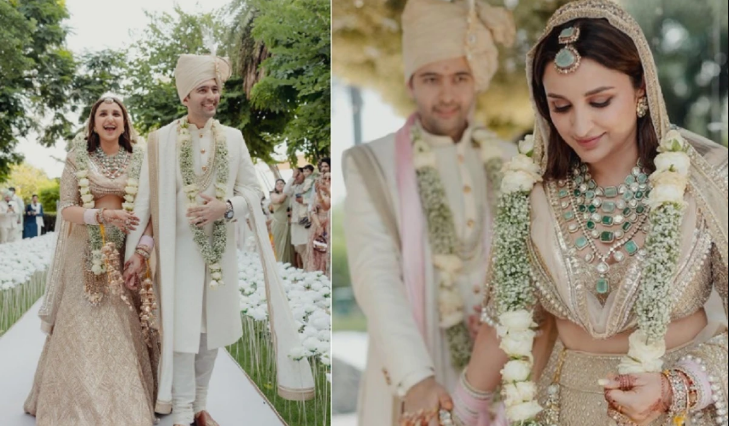 Parineeti Chopra के ब्राइडल लहंगे को बनाने में लगे 2500 घंटे - Prabhasakshi Hindi