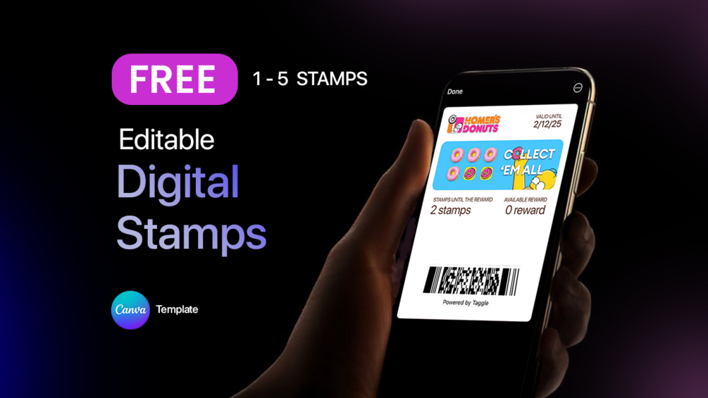 Digital Stamp Card Template Canva Editable FREE Pack