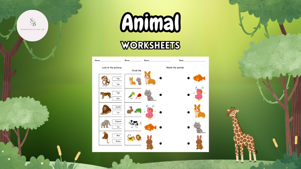 Animal Worksheets Pack