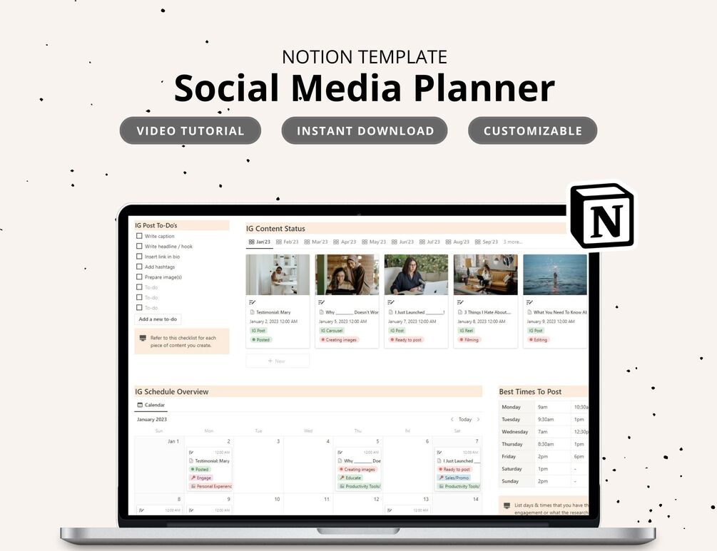 Social Media Planner Notion