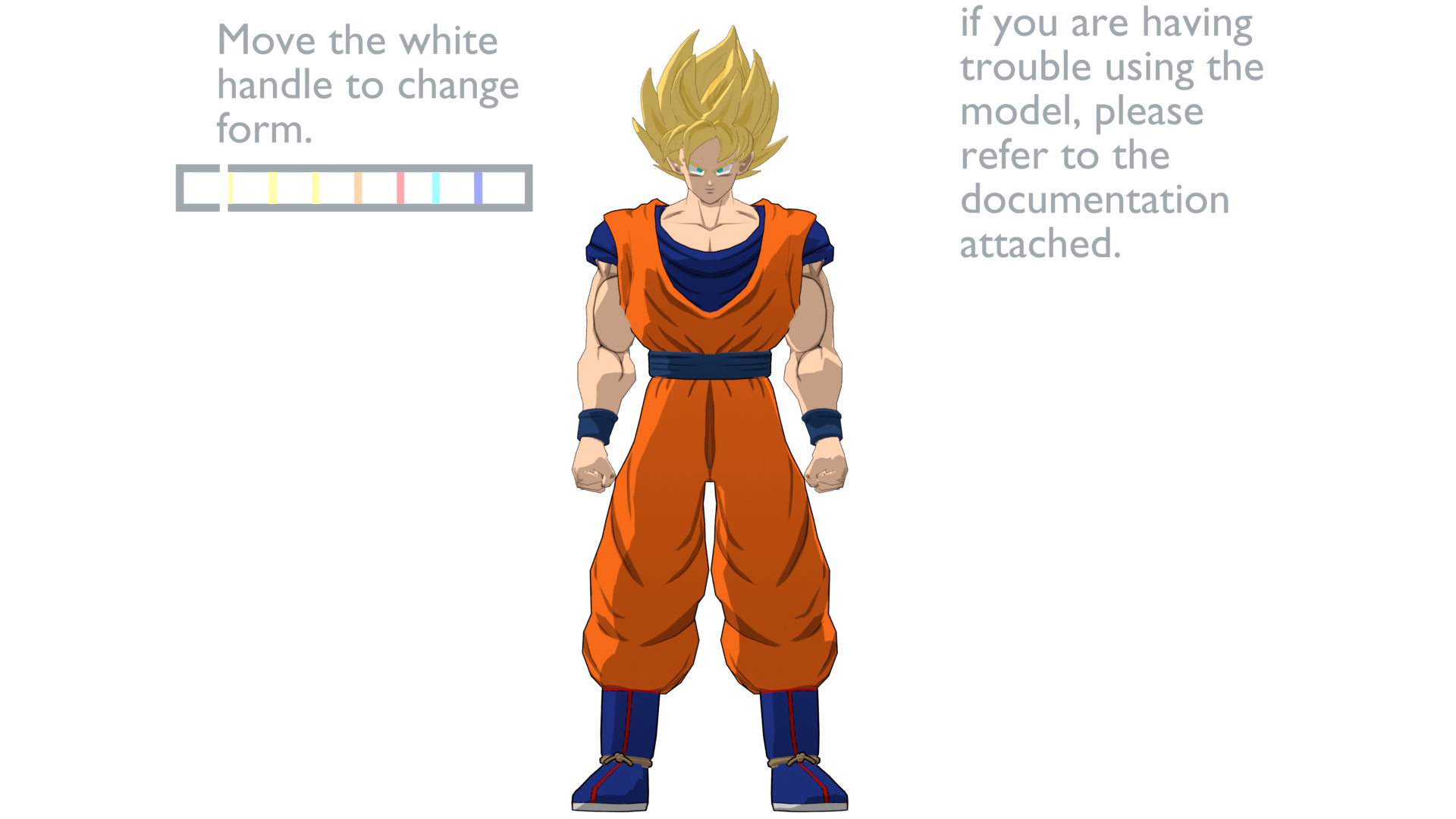 Goku 3D model Rigged