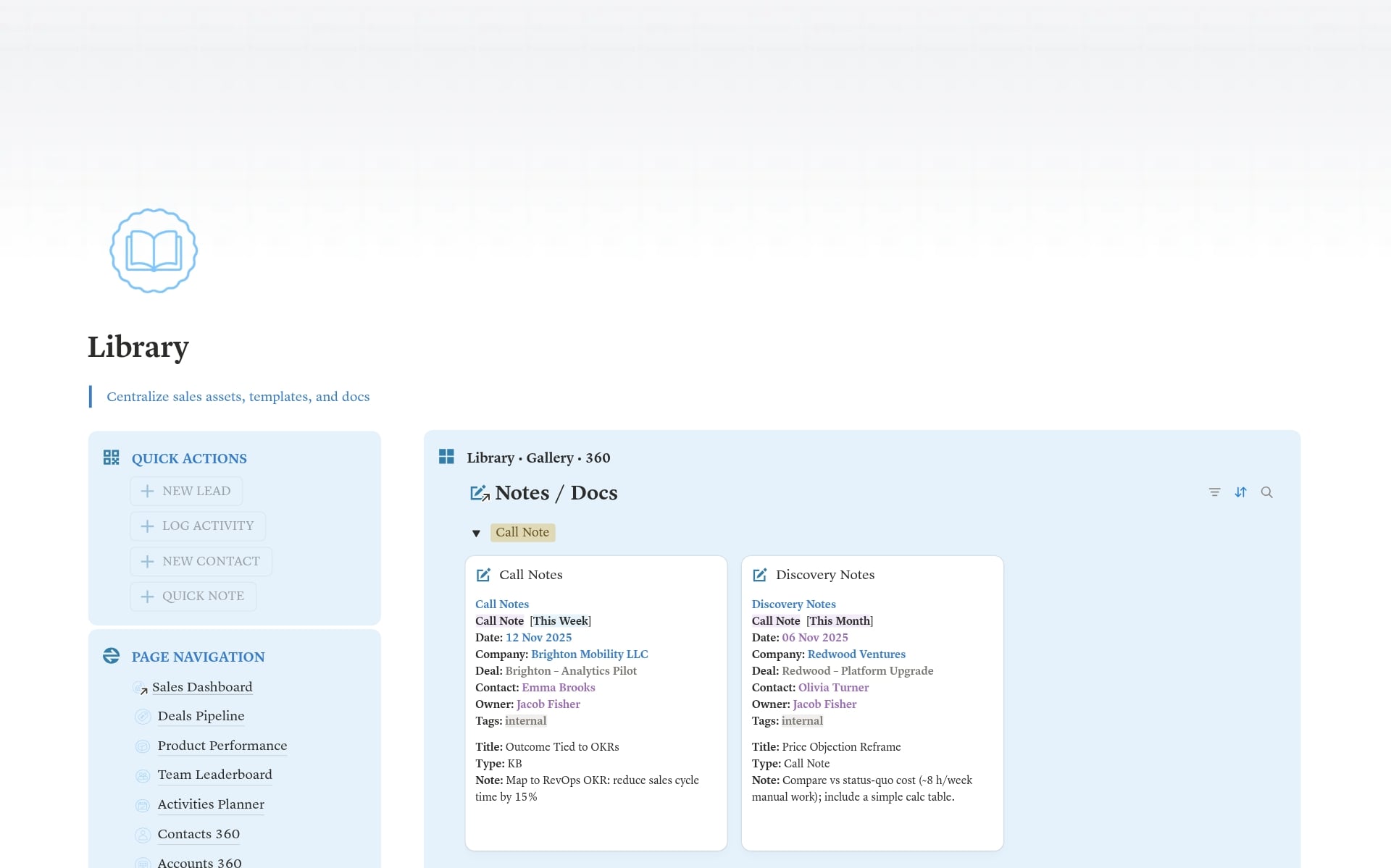 Sales OS - Pipeline, Forecast & Proposal Library - view 5