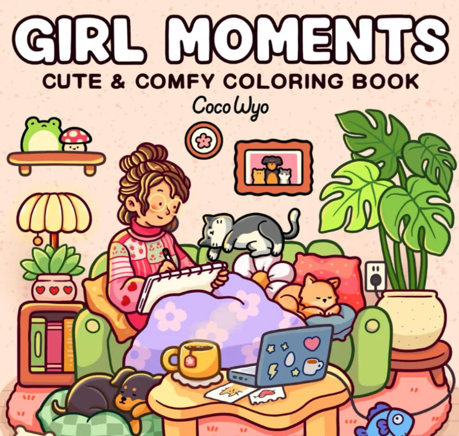 Coco Wyo Girl Moments Digital Coloring Book 41 pages instant download ...