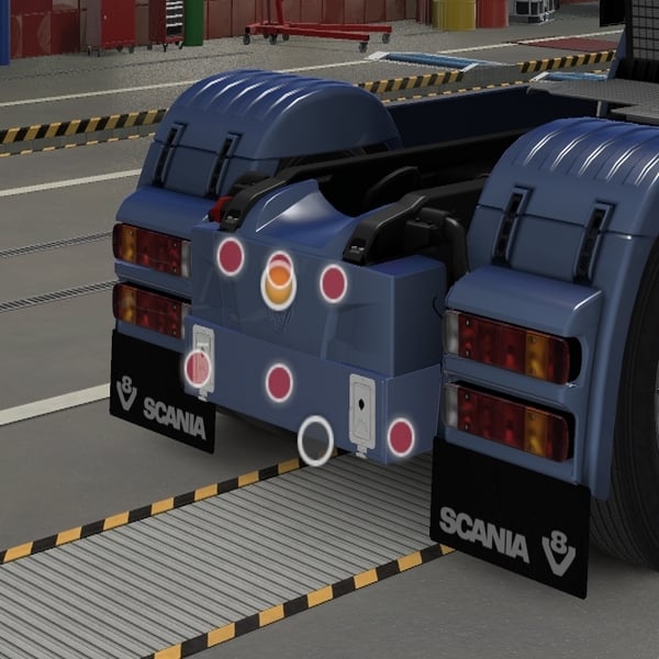 [rear bumper tuning part] Scania NG rear old bumper double lights by WC007 D3SIGN