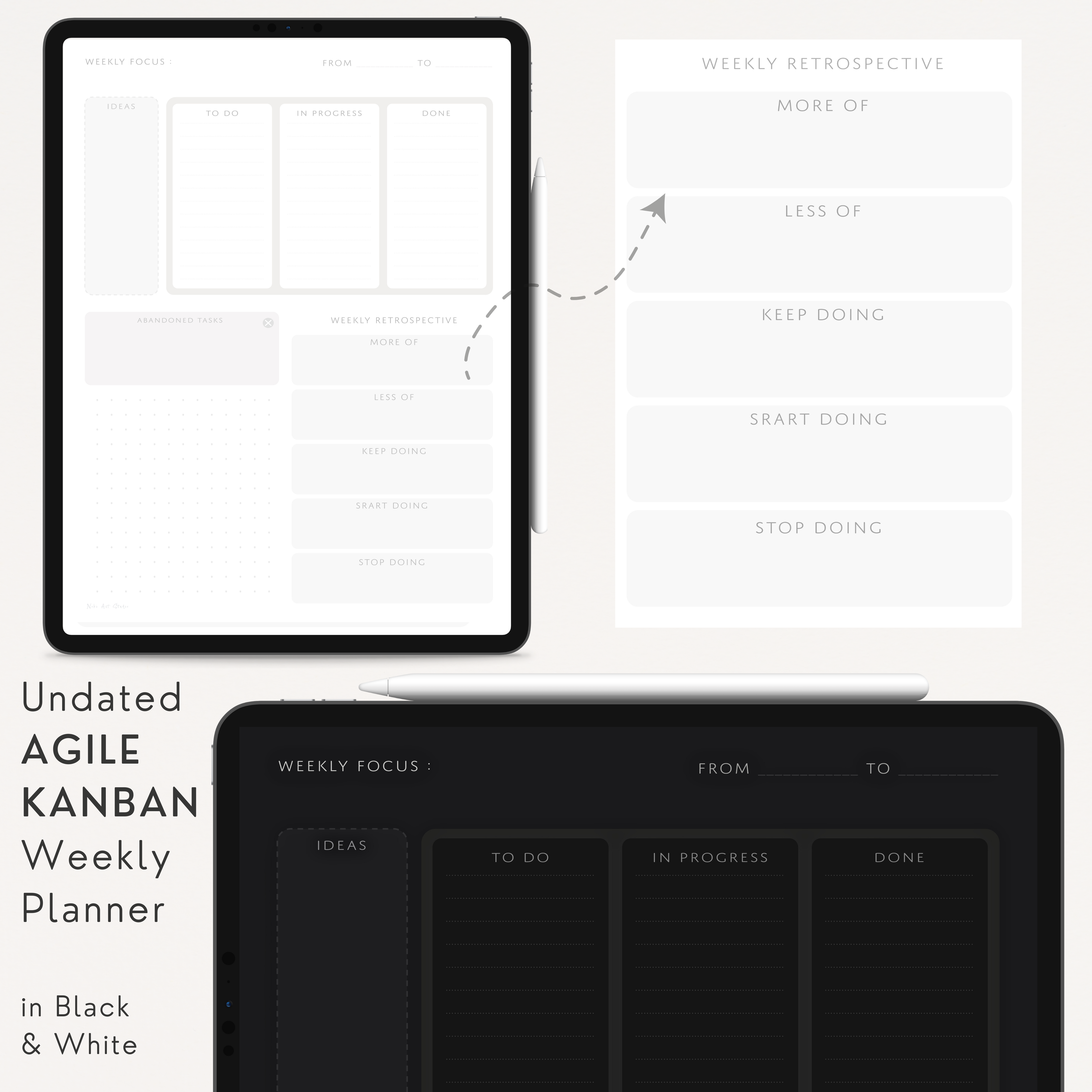 Simple Quarterly Daily Planner PDF for Your Desk