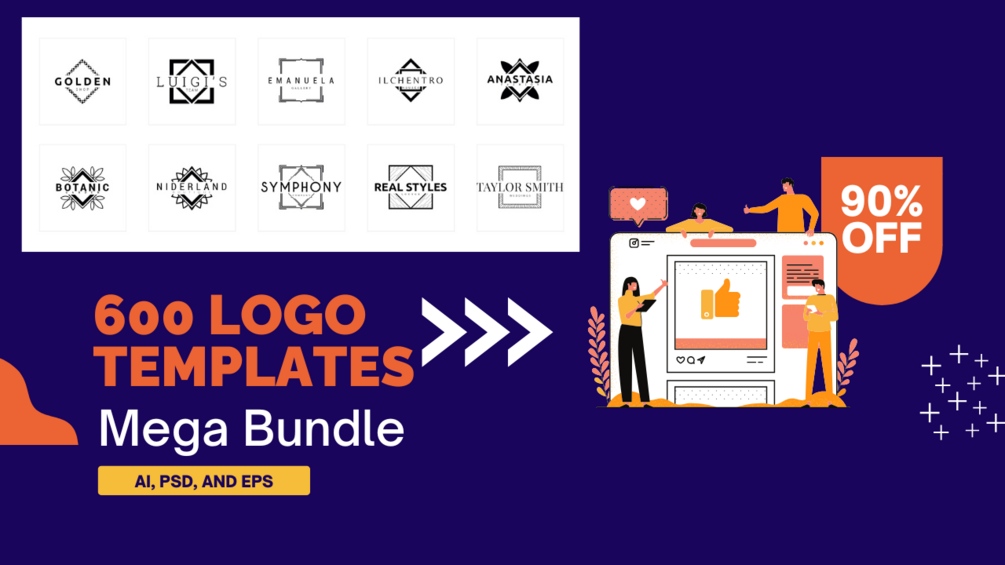 600 Logo Templates Mega Bundle Psd Ai Eps Only 1