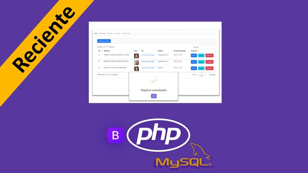 Curso Aplicación Web Con Php Y Mysql Aplicación De Empleados 4783