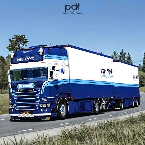 Scania R450 + Trailer "van Herk" by PlatinumDesignTruck