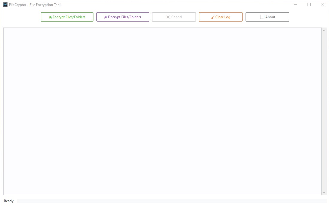 FileCryptor Main Interface