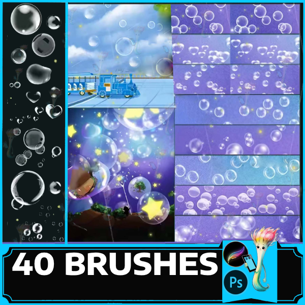 procreate brushes, photoshop brushes, Bubbles, procreate stamps, procreate bubble, Procreate Water, Procreate Bubble, photoshop Bubbles by best procreate brushes