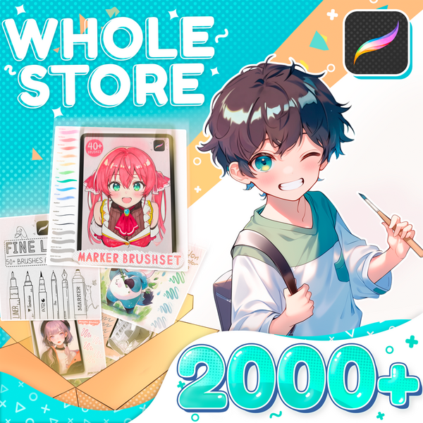 Over 2000+ Procreate Brushes by Stas | Whole Store Bundle