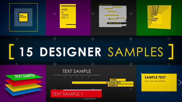 15 Designer Samples Pack For After Effects