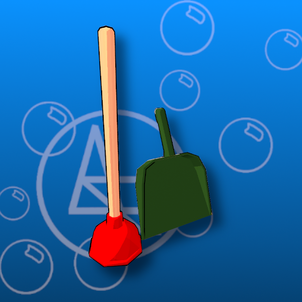 Free Stylized Plunger and Dustpan Prefab