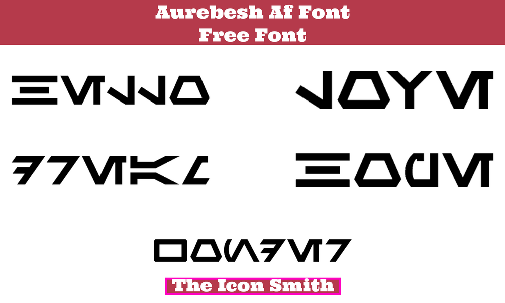 Free Aurebesh Af Font F49637