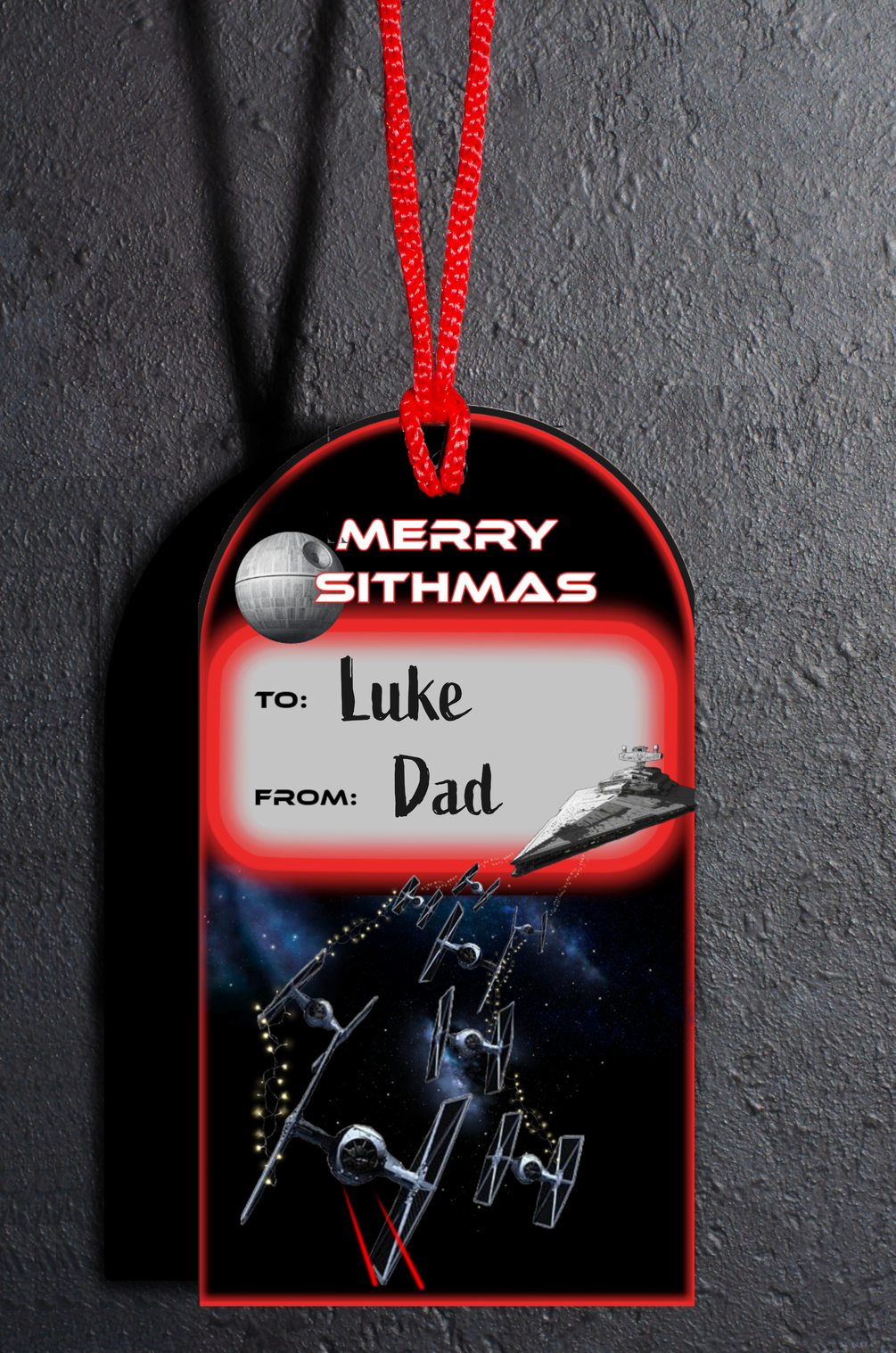 Printable Star Wars Dark Side Gift Tags