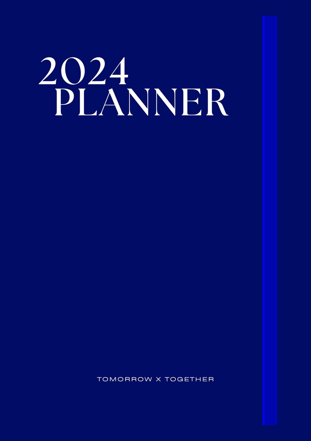 Txt 2024 digital planner with hyperlinks
