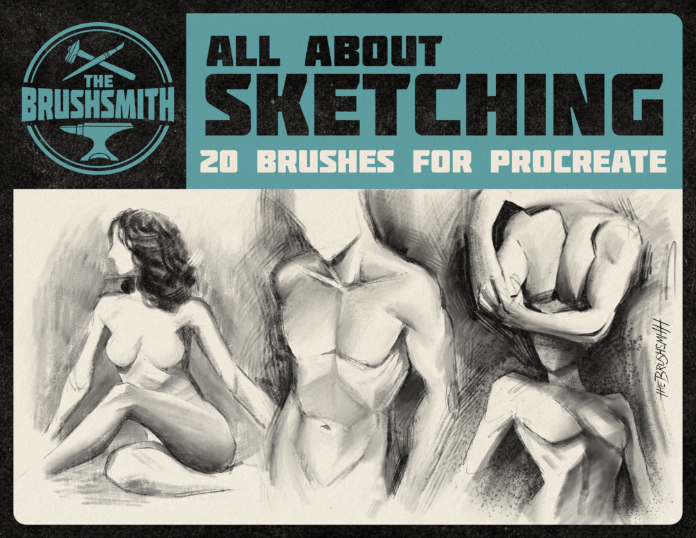 All About Sketching | 20 brushes for Procreate by The Brushsmith