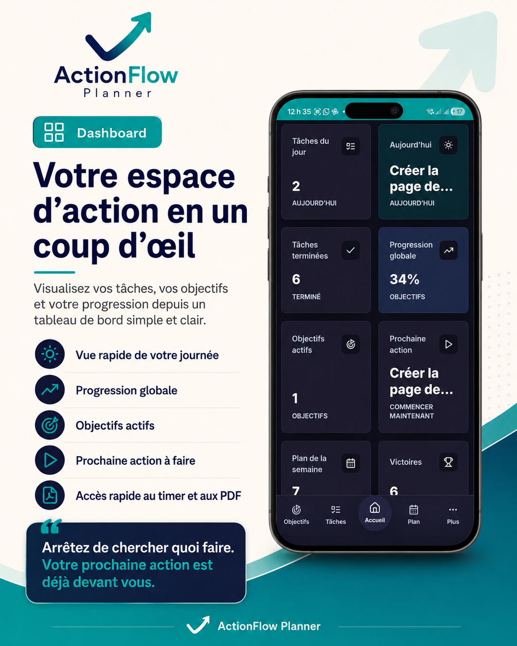 Capture 2 d'ActionFlow Planner