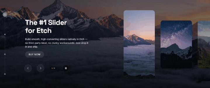 Etch Slider Pro overview — the slider system inside Etch builder