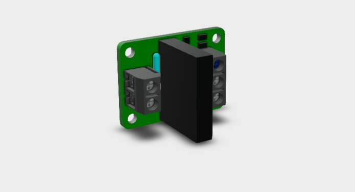 SSR module 1 channel OMRON G3MB-202P 3D Step File